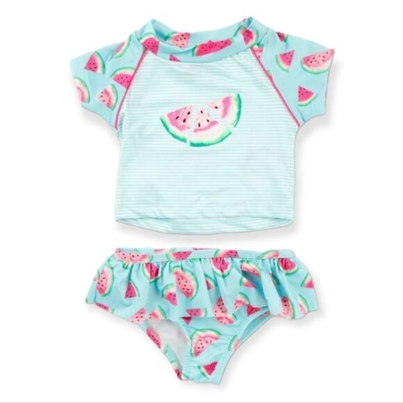 NWT Lemon Kids Toddler Girls  Watermelon Rashguard 2 pc Set - Picture 1 of 4